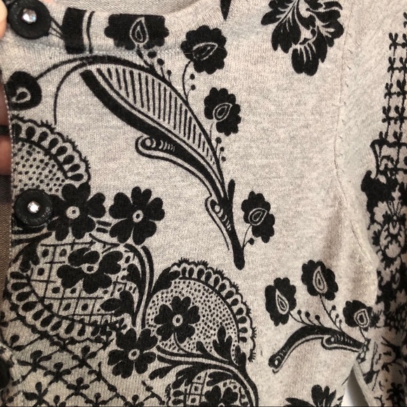 Beautiful Grey and Black Cardigan Sweater - Picture 5 of 7